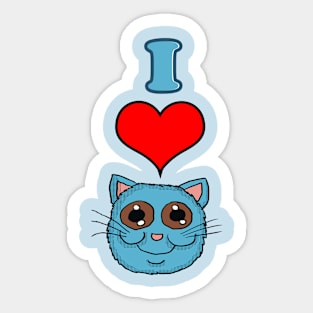 I Heart Cats Sticker